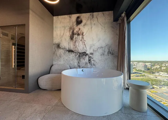 Apartament Panorama Level 26 S P A Z Wanną I Sauną *